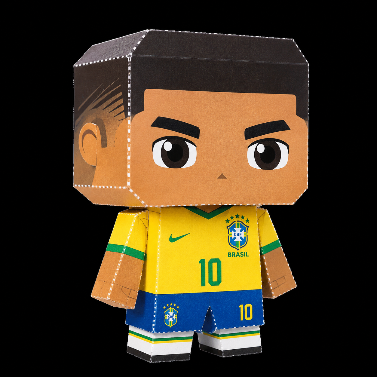 Personagem Brasil em papercraft