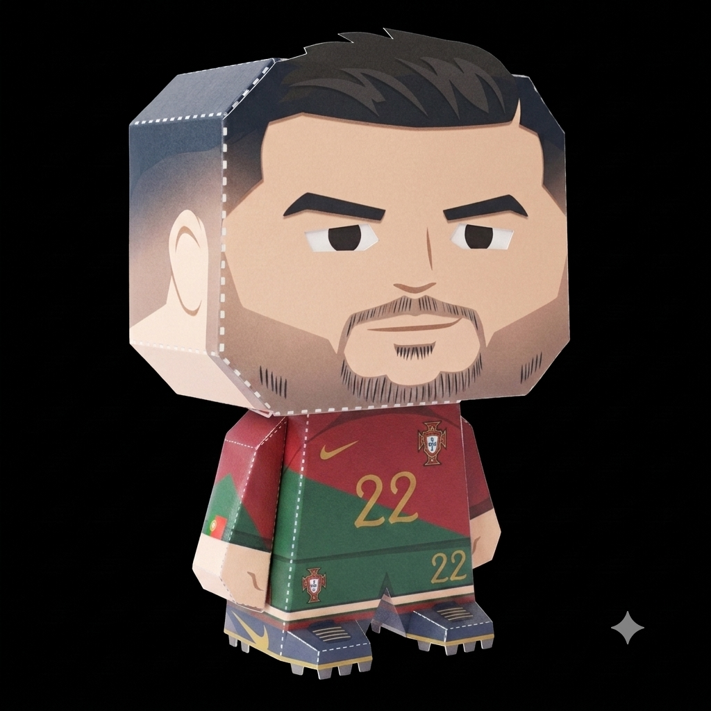 Personagem Portugal em papercraft
